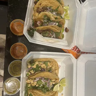 3 chicken, 2 tripa, 2 leguna