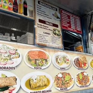menu &amp; hours as of 5/12/23
