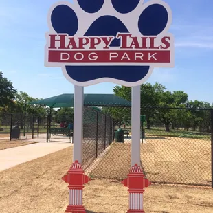The cutest Happy Tails sign