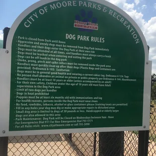 Park rules.. be a good citizen.