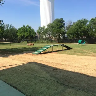 Obstacles in small dog area