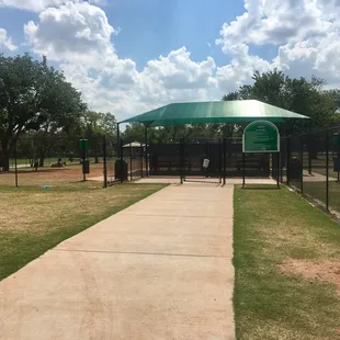 Entrance for both small dog and large dog areas.