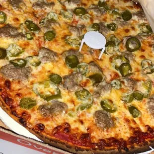 Jalapeños and sausage