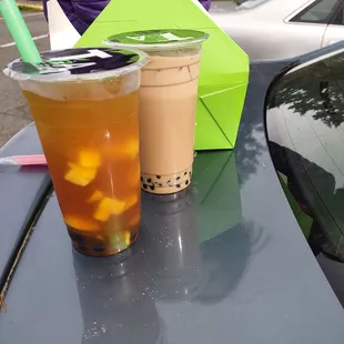 Mango Special Tea and milk tea.