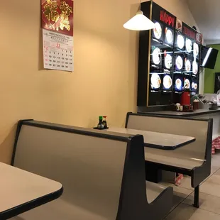 the inside of a restaurant