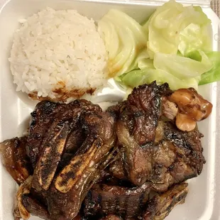 Beef short ribs teriyaki meal, $18.95. Price as of 4/17/21. Good beef but rice is kinda soggy.