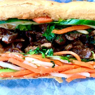 Good, but not worth $8.99. Not authentic Bahn Mi.