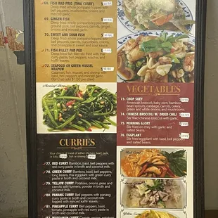 Most up to date menu