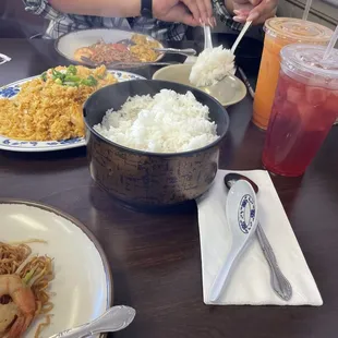 Fried rice, white rice