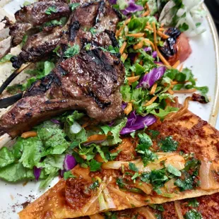 Lamb Chops with Salad