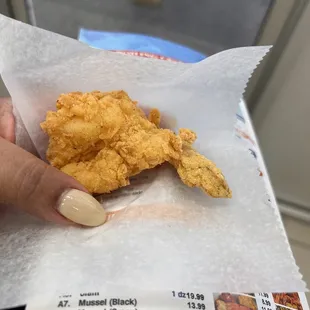 Perfectly fried shrimp