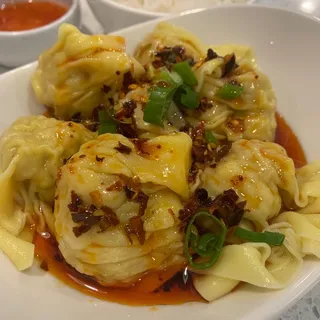 Shrimp & Pork Wontons w/ Spicy Sauce