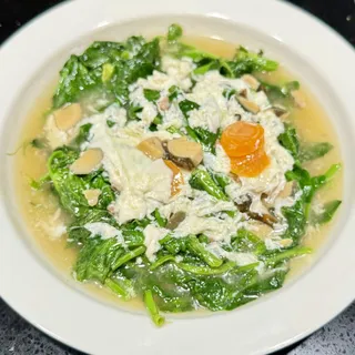 Golden Silver Egg And Pea Shoots(D) (D)