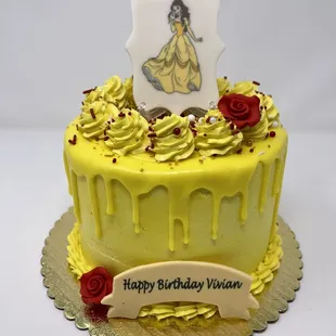 a beauty and the beast cake