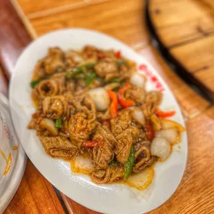 two plates of food on a table