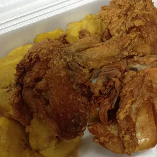 Half chicken with Green Plantain