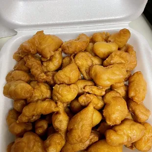 Honey chicken sauce on the side