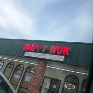 The sign outside.