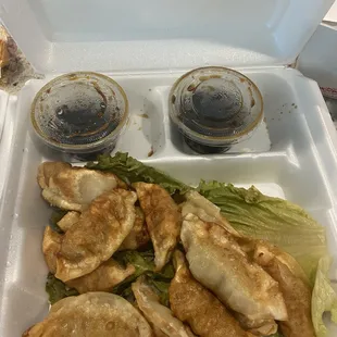 Fried gyozas