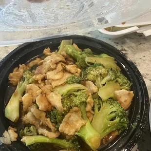 Chicken and broccoli