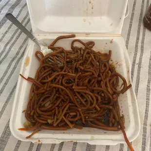 Shrimp lo mein