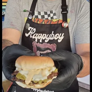 Paul Guzman showing off his berger skills.