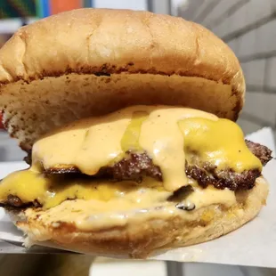 Buns warmed and grilled for the right amount of crisp.