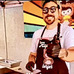 Meet the owner Paul Guzman working his magic behind the grill.