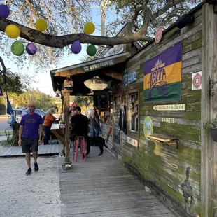 From the parking lot looking to the street