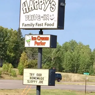 a sign for a family fast food restaurant