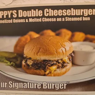 a poster of a cheeseburger