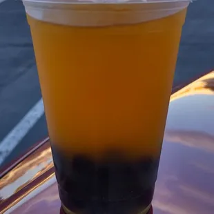 Pineapple Tea with boba