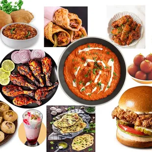 a variety of food items