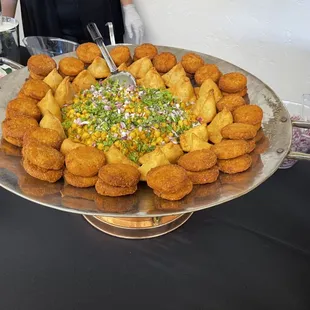 Samosa chaat  and aloo tikki chaat