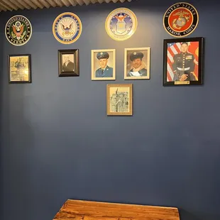 Veterans Wall of the owner&apos;s family members