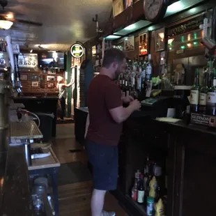 a man at the bar