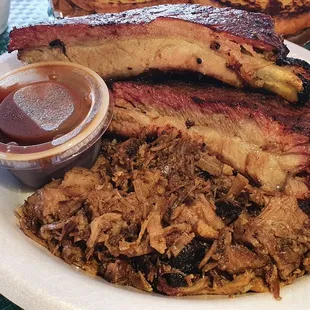 2 meat combo of Ribs and Chopped Brisket.