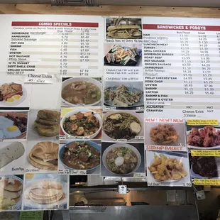 a menu for a restaurant