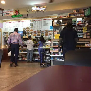 customers at the counter