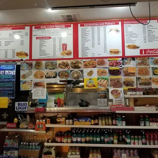 menus on the wall