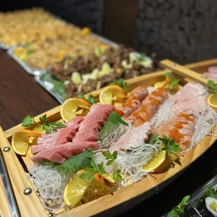 a variety of sushi