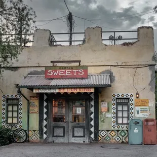 the front of the building