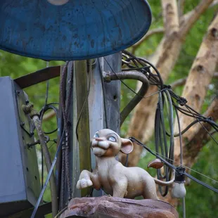 Spoiler alert.  Simba can be spotted up on a light pole here in the market as part of The Lion King Scavenger Hunt