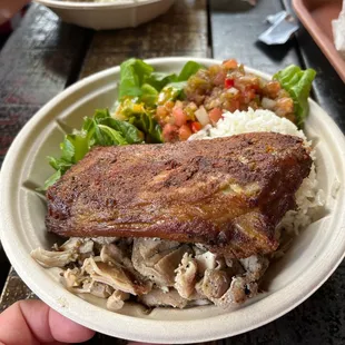 Ribs &amp; chicken bowl