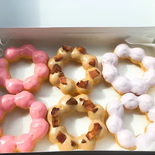 Strawberry Banana, Maple Bacon, Taro