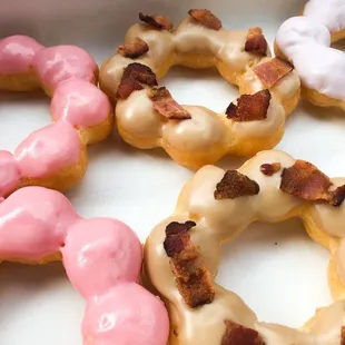 Strawberry Banana, Maple Bacon, Taro