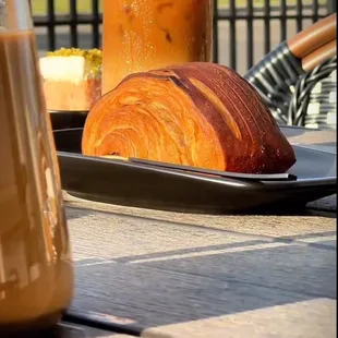 a croissant and a croissant