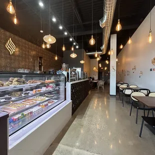 the interior of the cafe