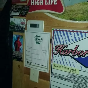My 2016 Christmas card hanging up at Harbor Bar