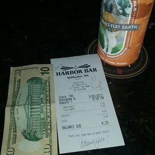 Me, and Smalley bar tab.
